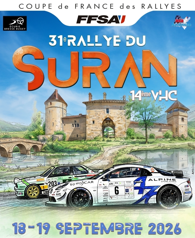 Rallye du Suran les 18 et 19 septembre 2026