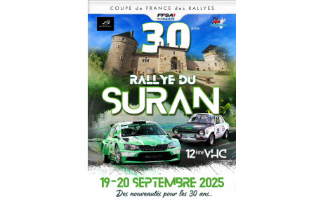 Rallye du Suran les 19 et 20 septembre 2025
